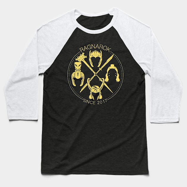 Ragnarok Yellow Baseball T-Shirt by Andriu